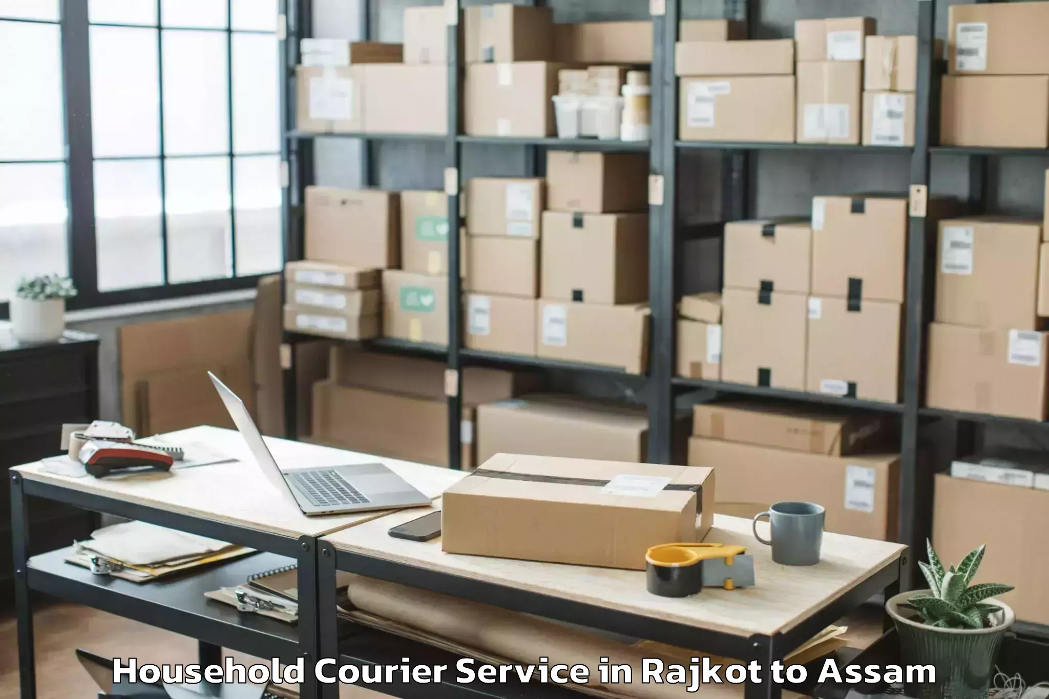 Easy Rajkot to Balighat Household Courier Booking